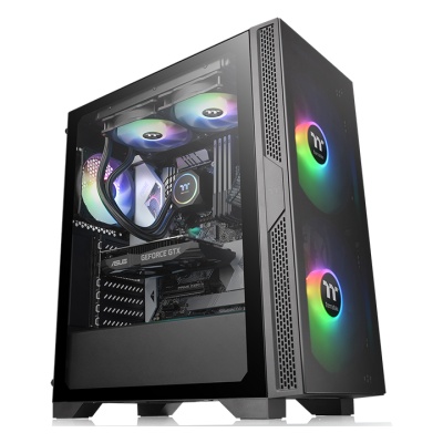 Versa T25 Tempered Glass Mid-Tower Chassis  (with PSU)