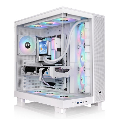 View 380 XL TG ARGB Snow Mid Tower Chassis