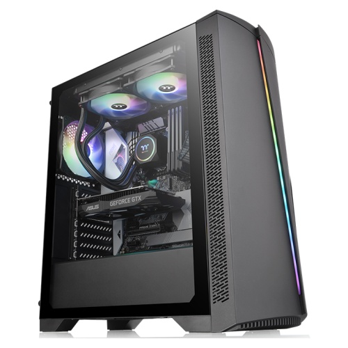 H350 Tempered Glass RGB Mid-Tower Chassis  (with PSU)