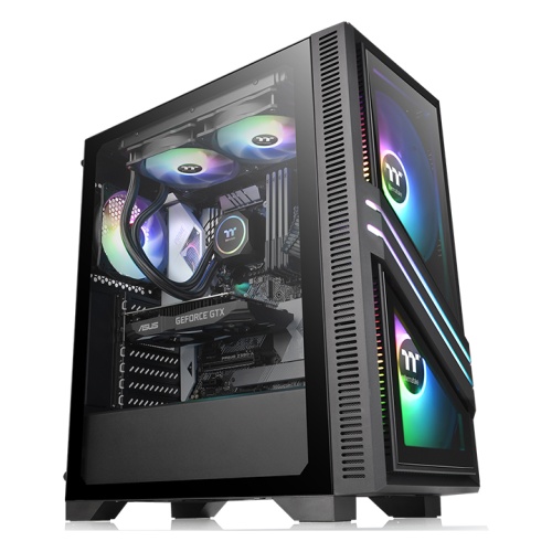 Versa T35 Tempered Glass RGB Mid-Tower Chassis  (with PSU)