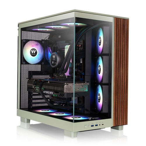 View 380 XL WS ARGB Matcha Green Mid Tower Chassis